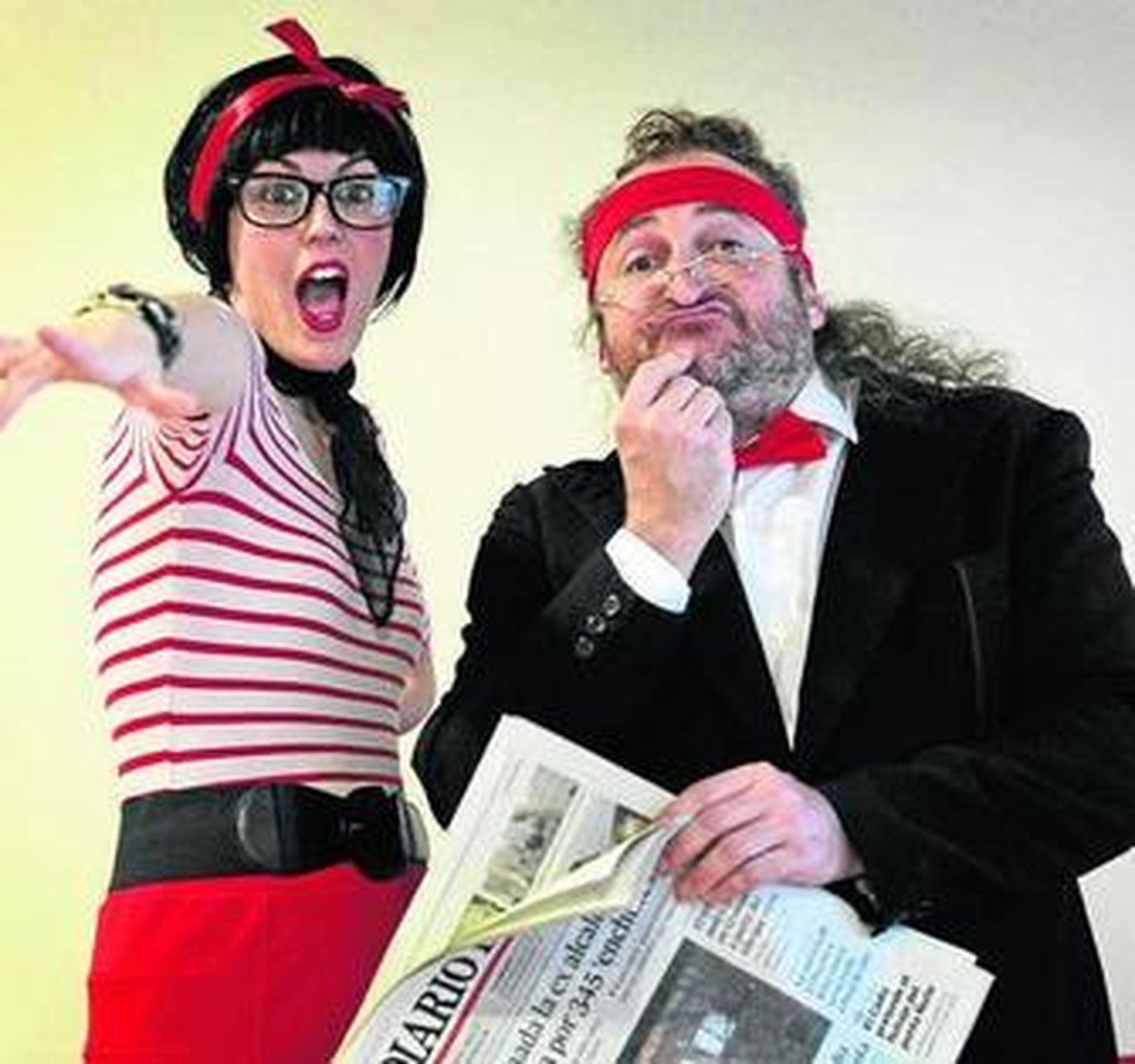 Beatriz Torres y Javier Sánchez, actores de la obra teatral.