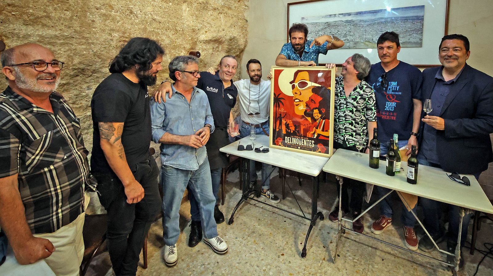 Presentación del cartel de Feria de de la caseta  Canal Sur-la Moderna dedicado a Los Delincuentes