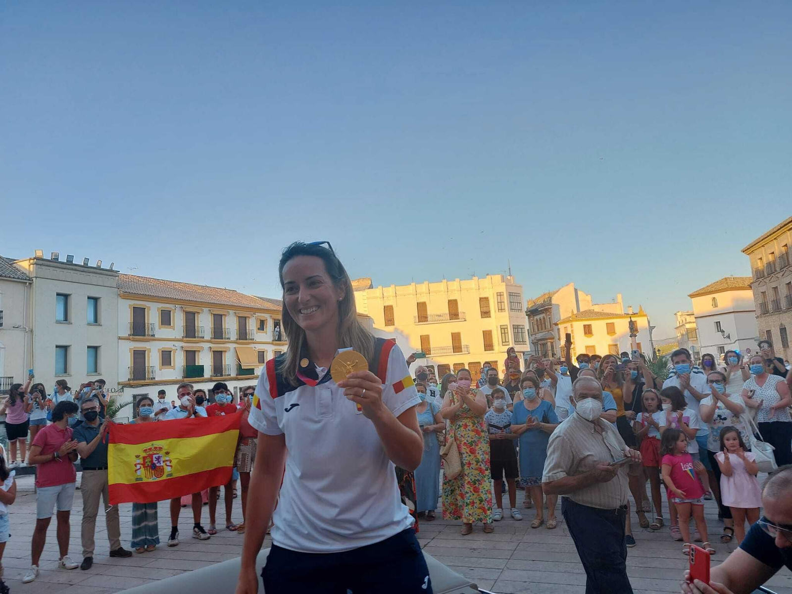 Las imágenes del homenaje a Fátima Gálvez en Baena tras su oro olímpico en Tokio