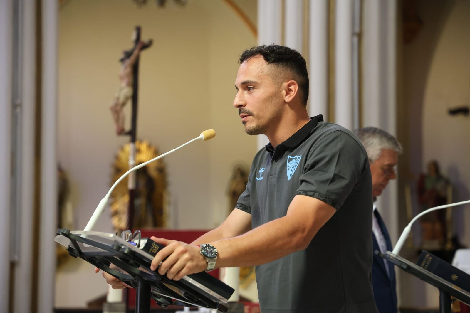 Las fotos del Málaga CF en su visita al Cautivo