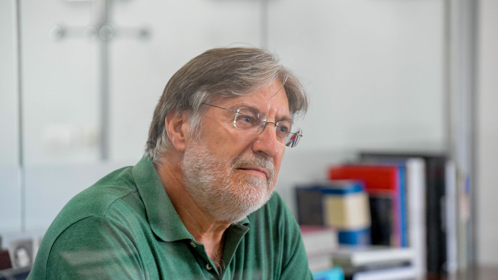 José Antonio Pérez Tapias durante la entrevista