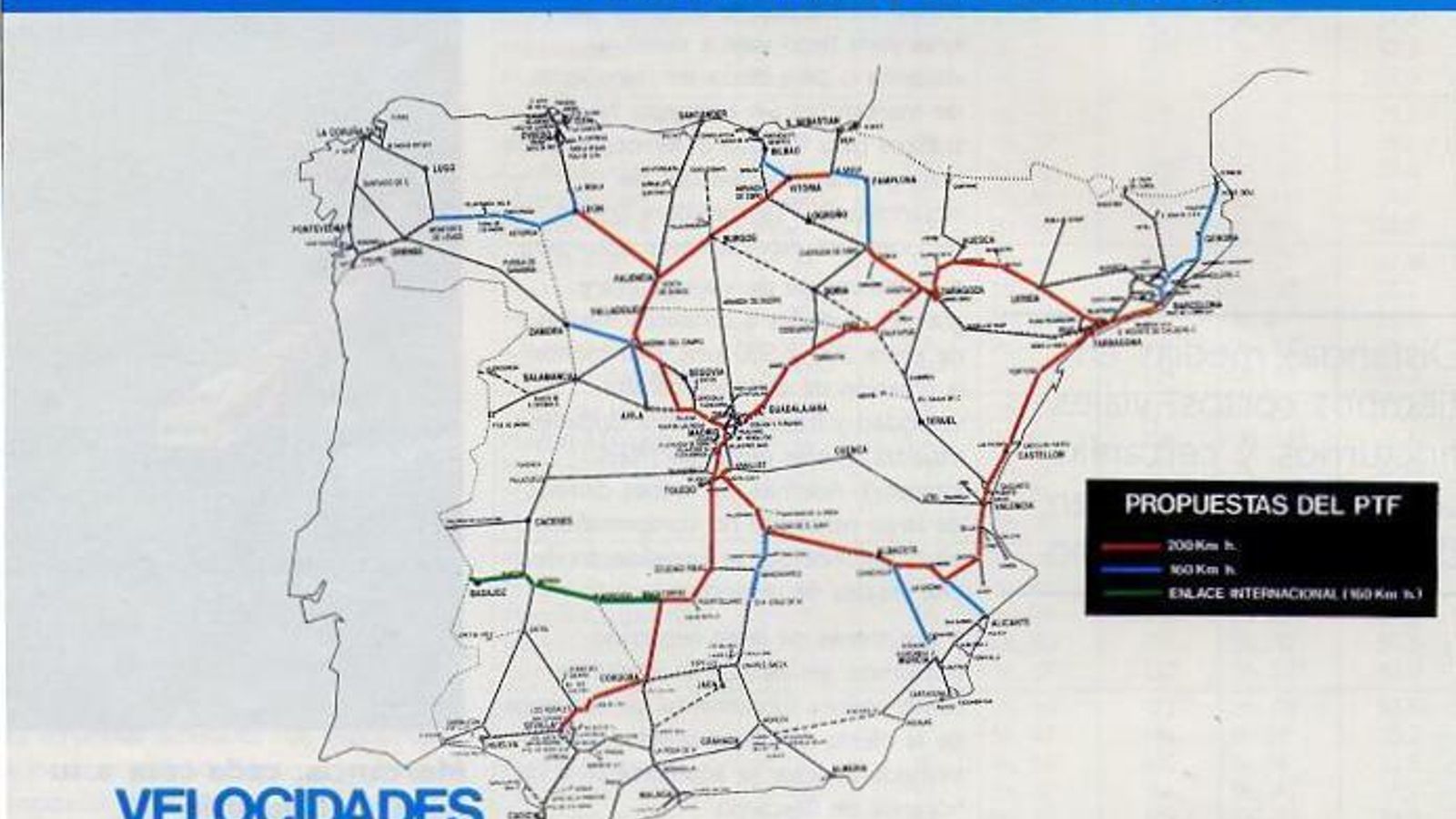 Plan de Transporte Ferroviario de 1987, el primer intento de Alta Velocidad en España
