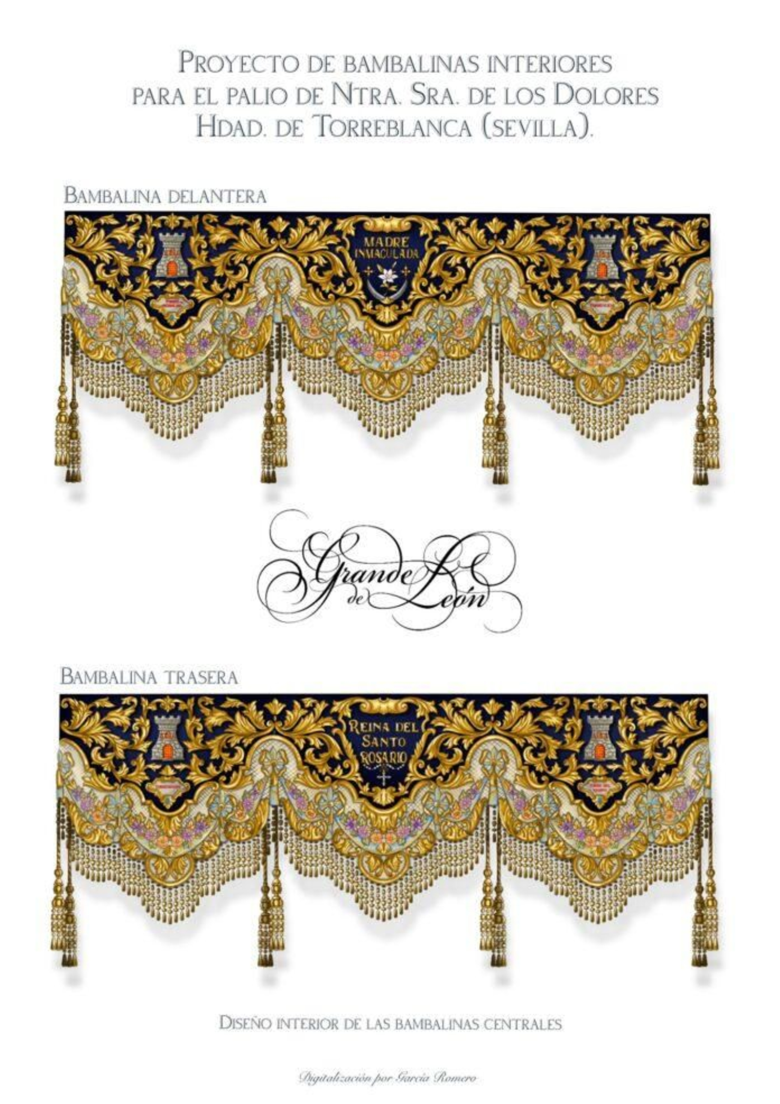 Diseño de las bambalinas interiores