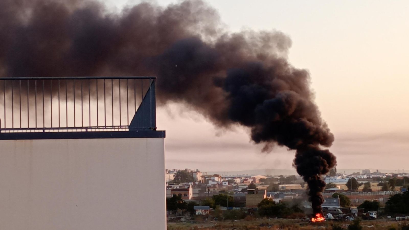 Una de las quemas ilegales.