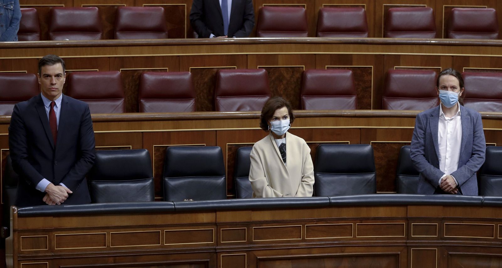 Sánchez, Calvo e Iglesias en el Congreso