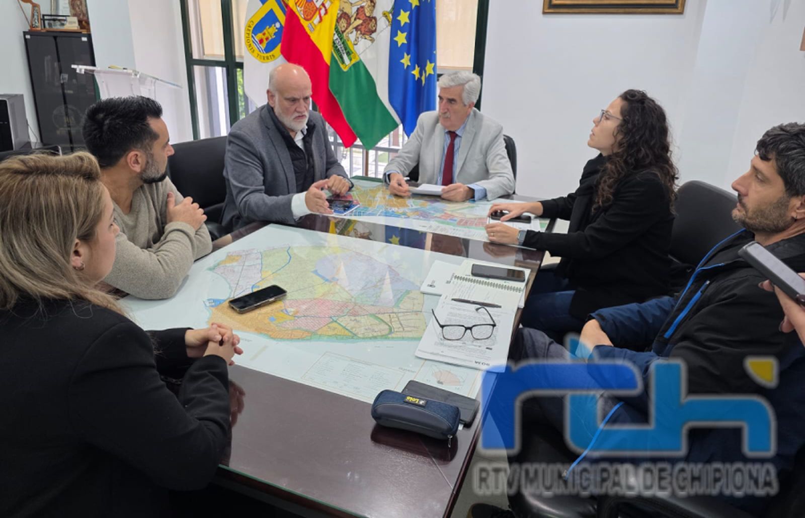 Reunión entre Diputación de Cádiz y el Ayuntamiento de Chipiona.