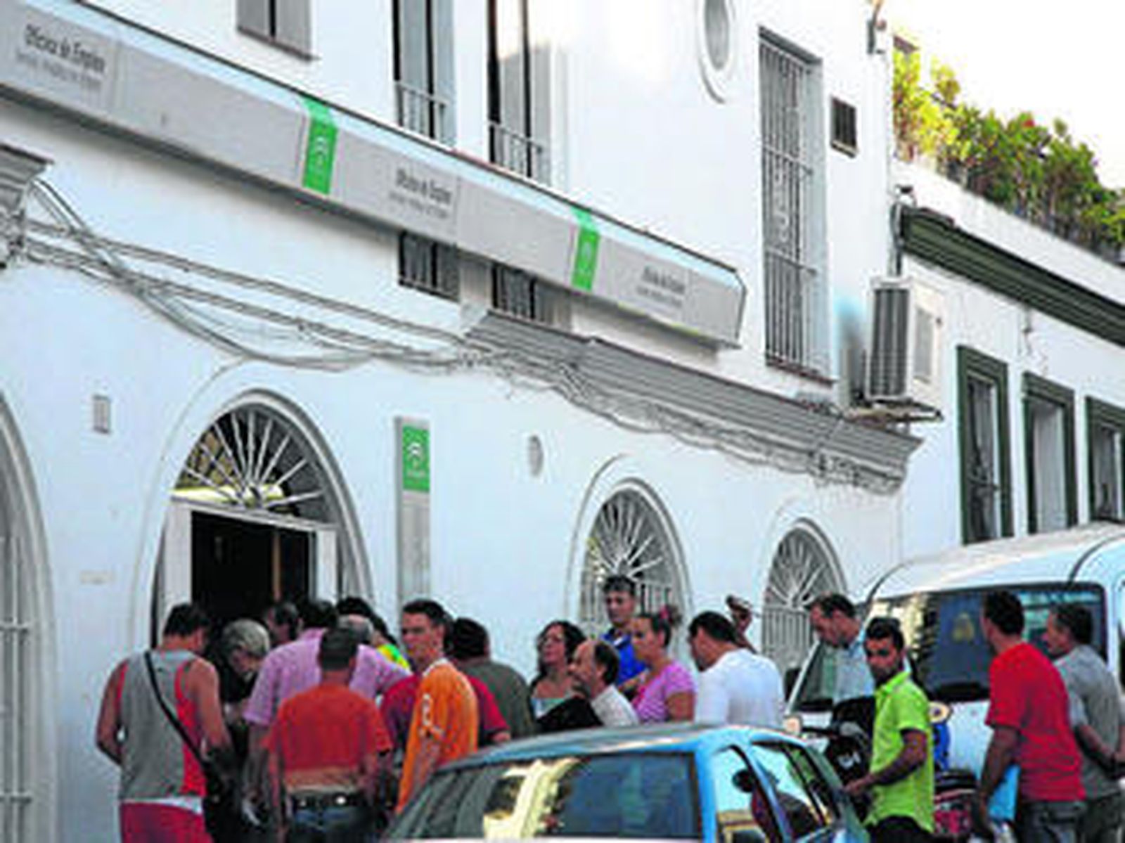 En los rótulos de las oficinas del SAE no se indica que dentro hay instalaciones del antiguo Inem.