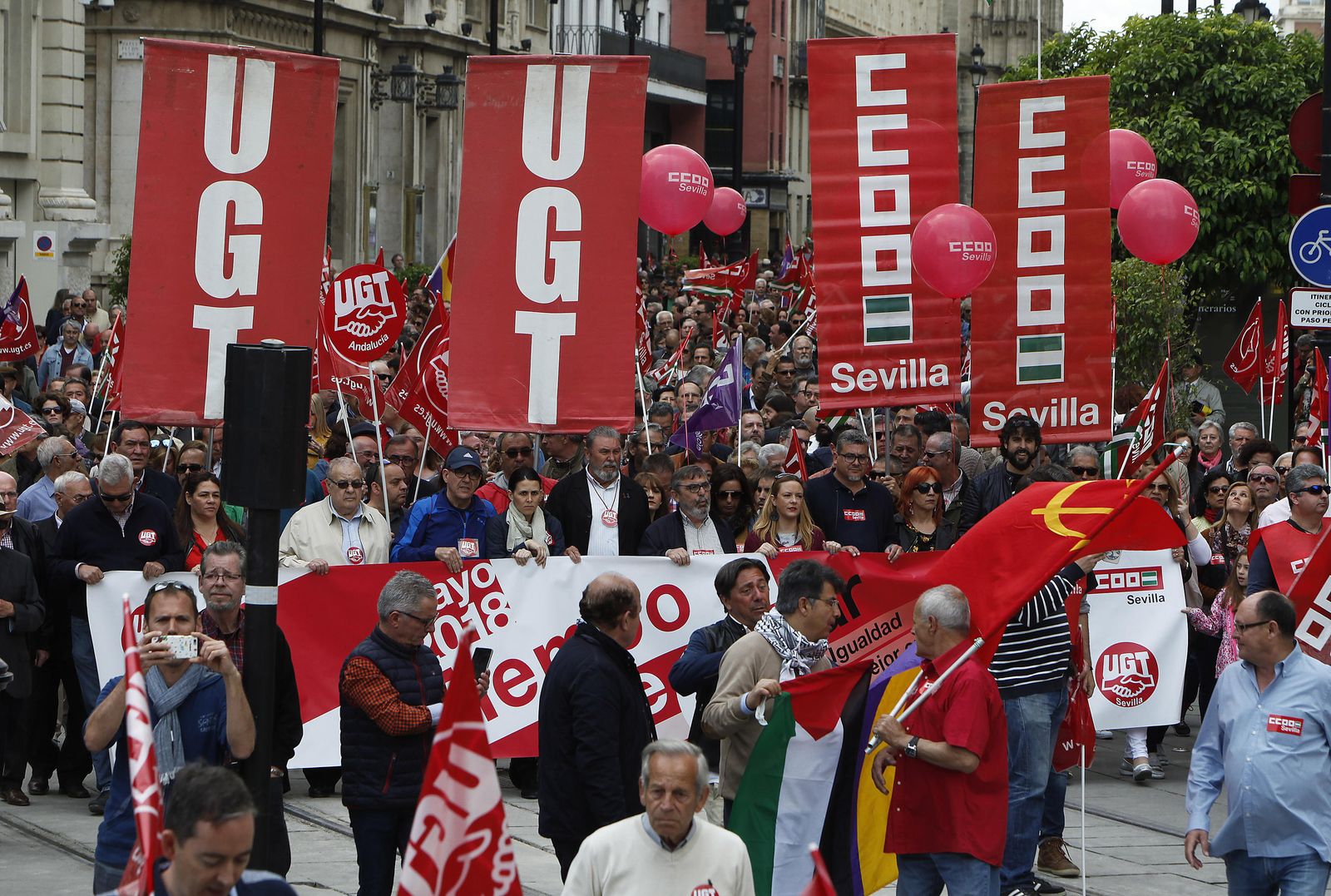La manifestación del 1 de mayo en Sevilla
