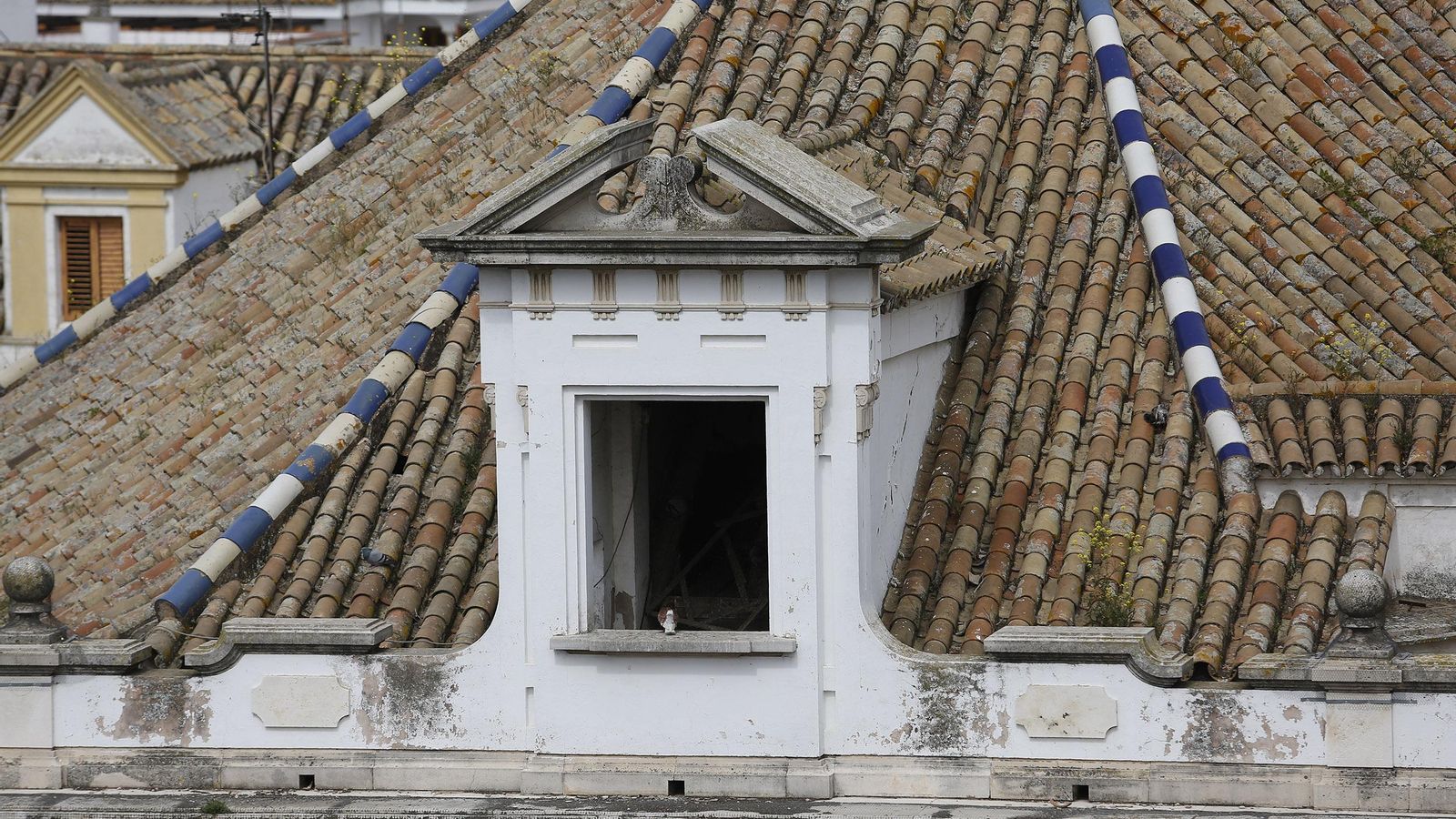 Estado de una de las mansardas y la cubierta.