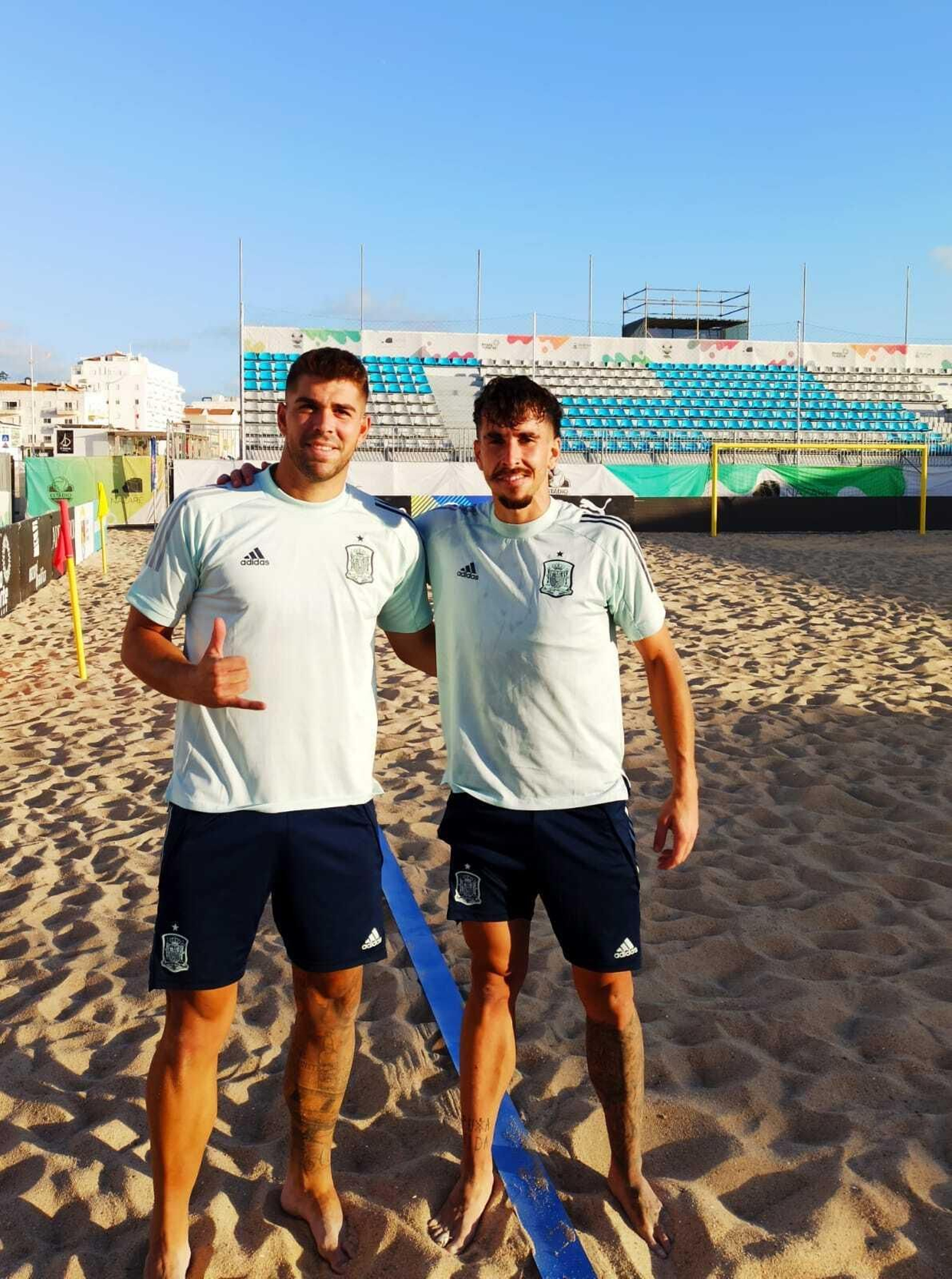 Casano y Camacho, preparados para debutar en tierras portuguesas.