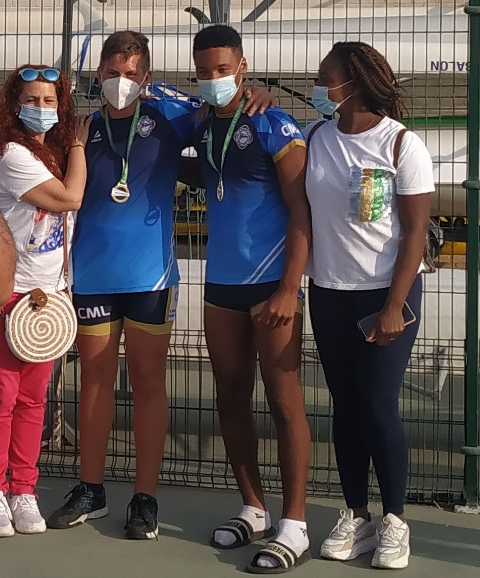 Algunos de los medallistas del Club Marítimo Linense