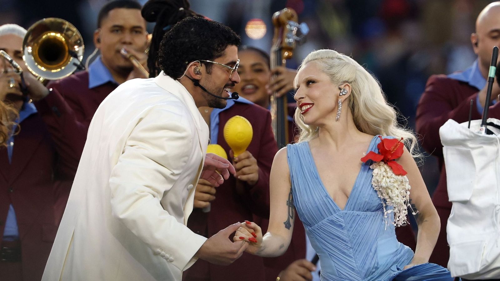 Bad Bunny y Lady Gaga en el Super Bowl 2026