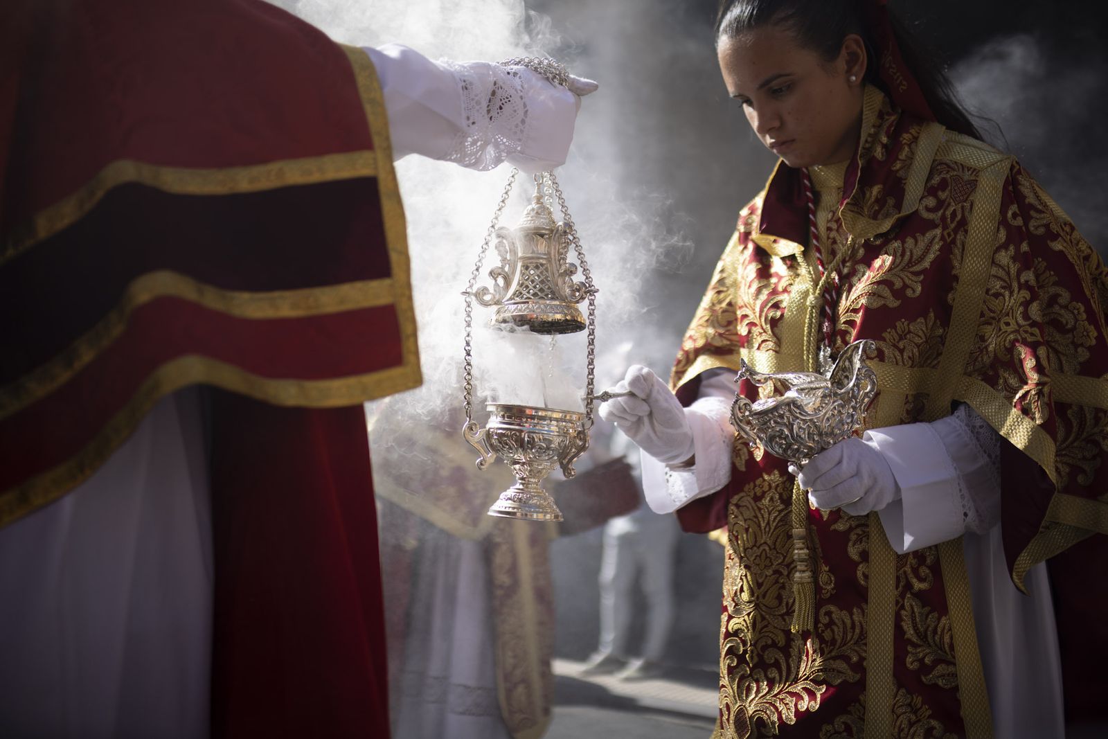 Imágenes de la salida extraordinaria de La Borriquita por las calles de Huelva
