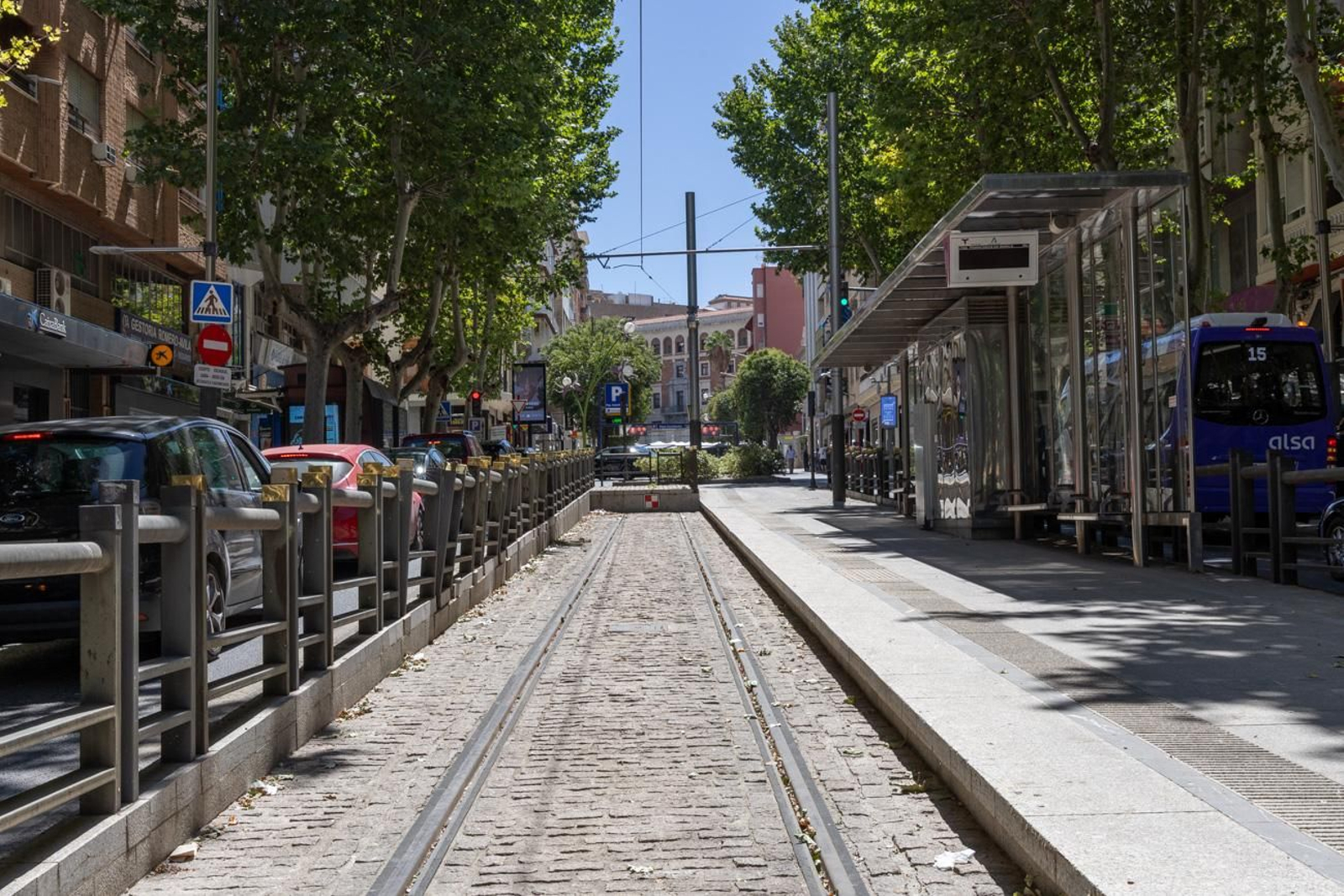 Así se encuentra el trazado del tranvía de Jaén