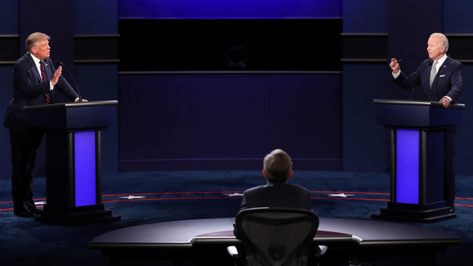 Donald Trump y Joe Biden, en el primero de los debates.