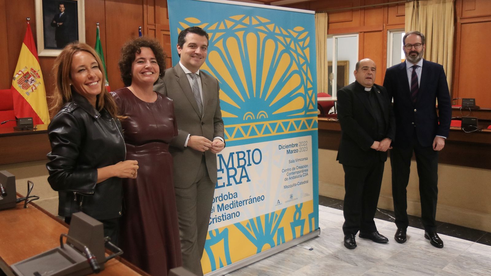 Prsentación de la exposición en el Salón de Plenos del Ayuntamiento.