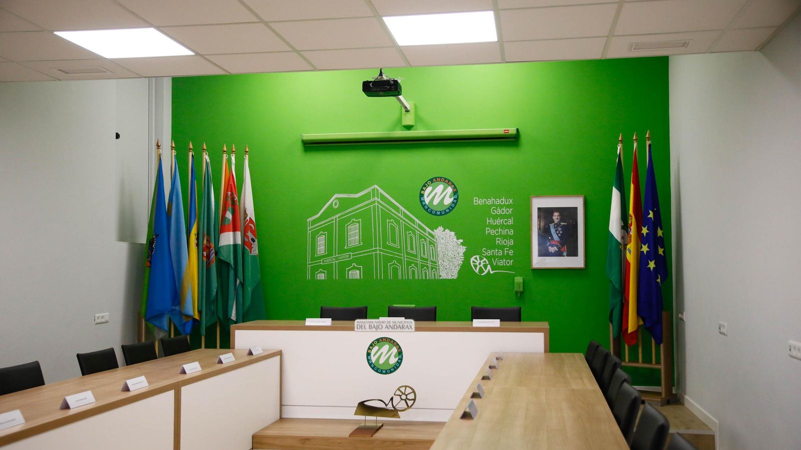 Así es el nuevo salón de plenos de la Mancomunidad.