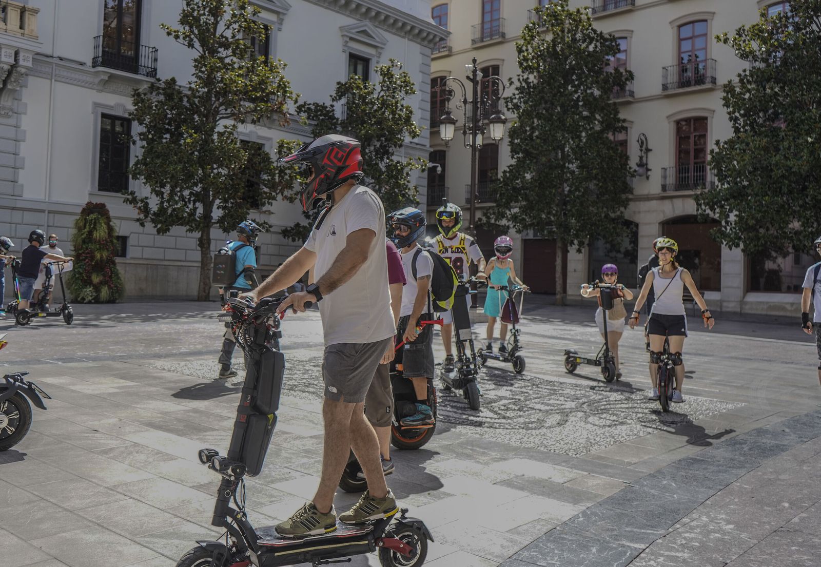 Concentración de patinetas