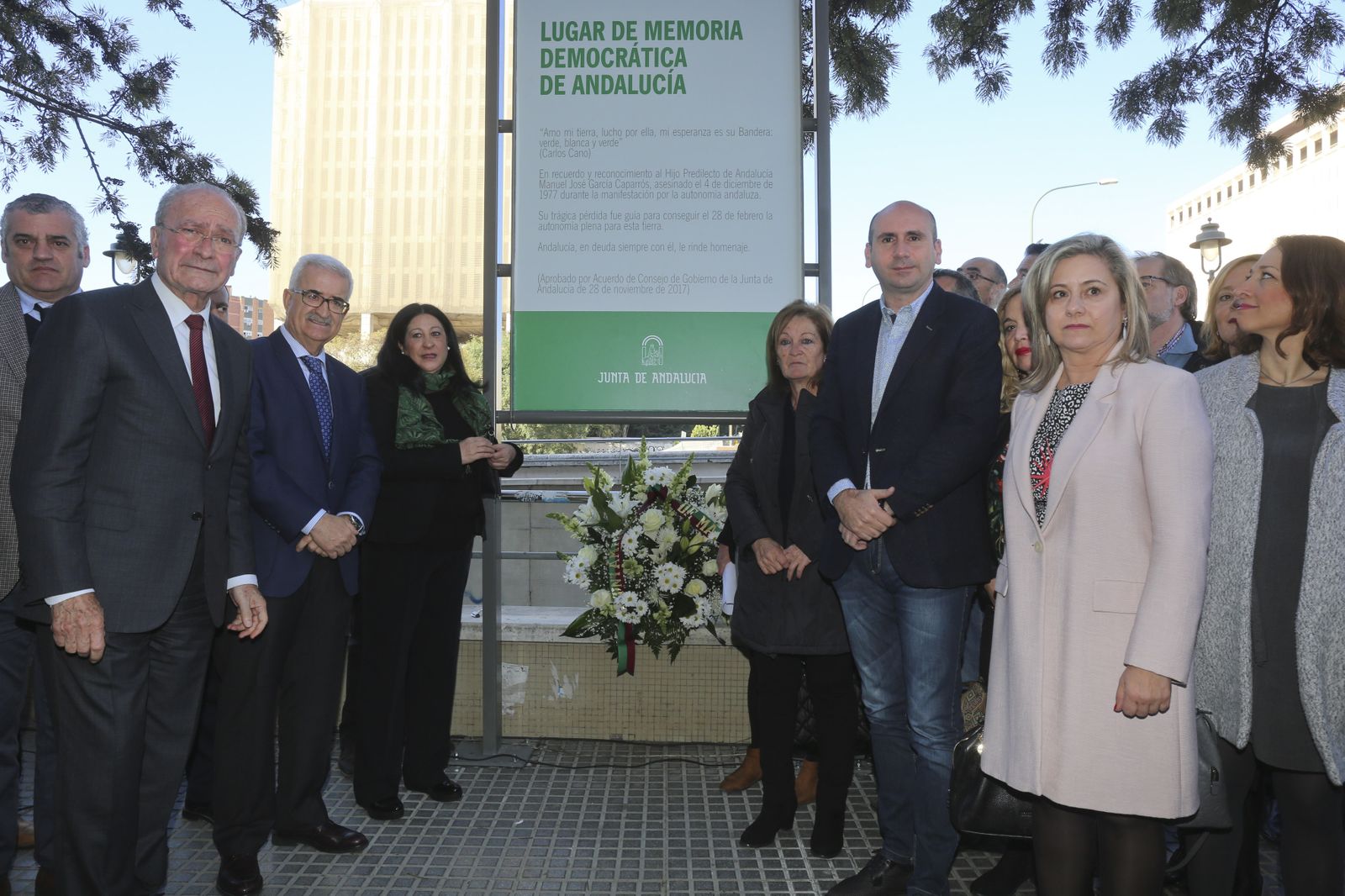 La esquina donde murió García Caparrós, reconocida como Lugar de Memoria Democrática.