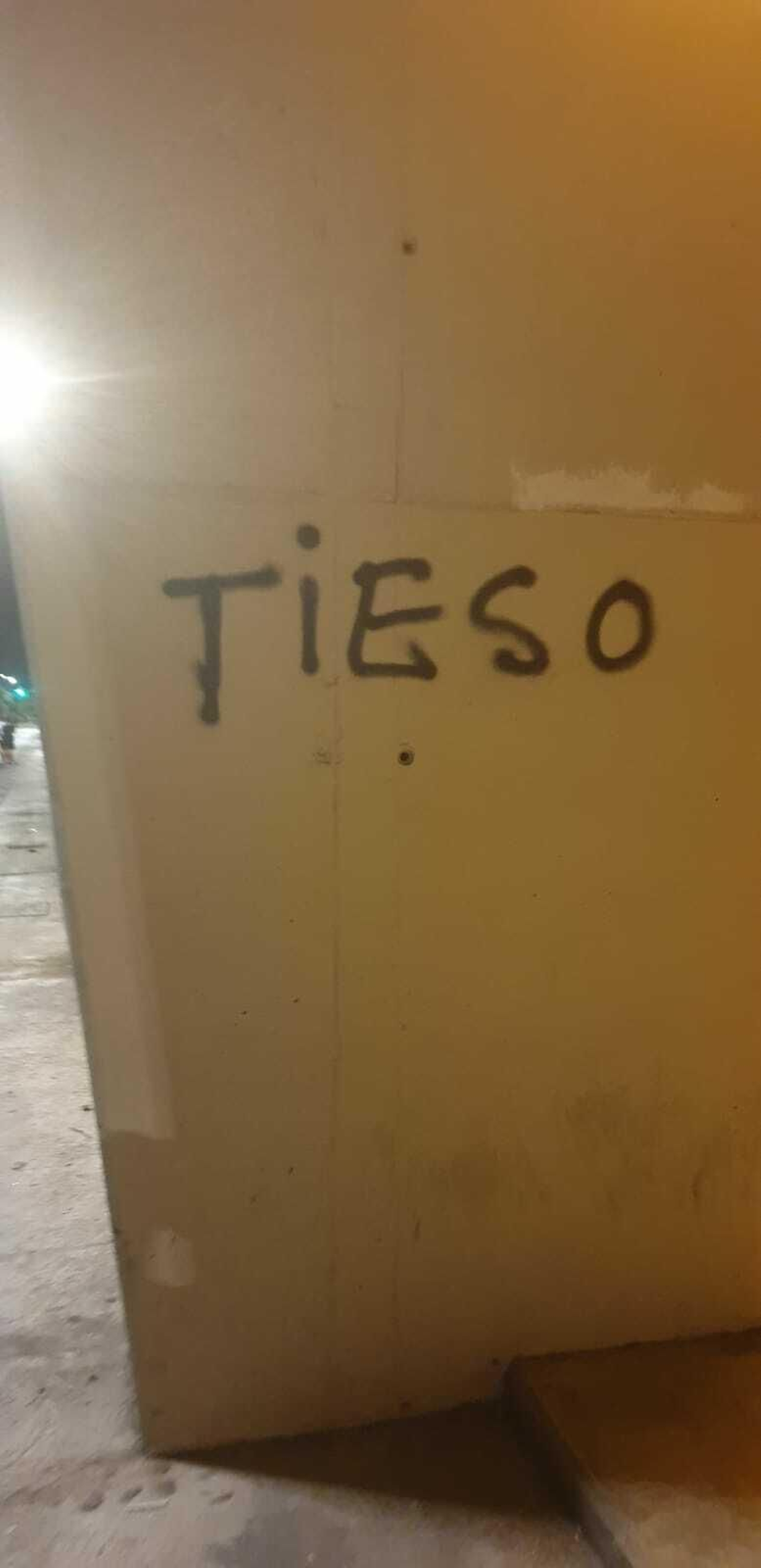 Las fotos de las pintadas contra el jeque en La Rosaleda