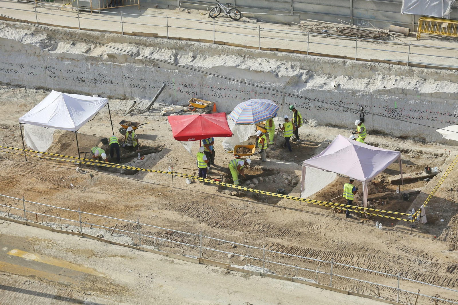 Las fotos de los restos arqueológicos en la obra del Metro de Málaga
