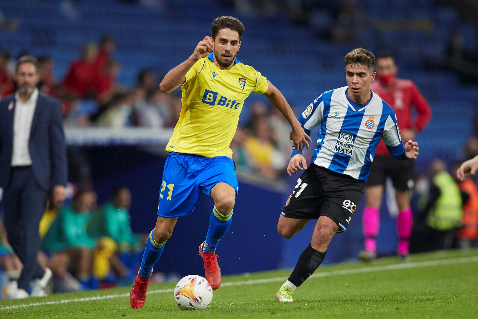 Sobrino en el partido contra el Espanyol.