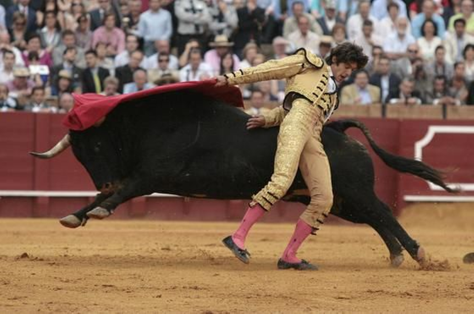 El francés Castella con el cuarto toro de la tarde.

Foto: Juan Carlos Muñoz