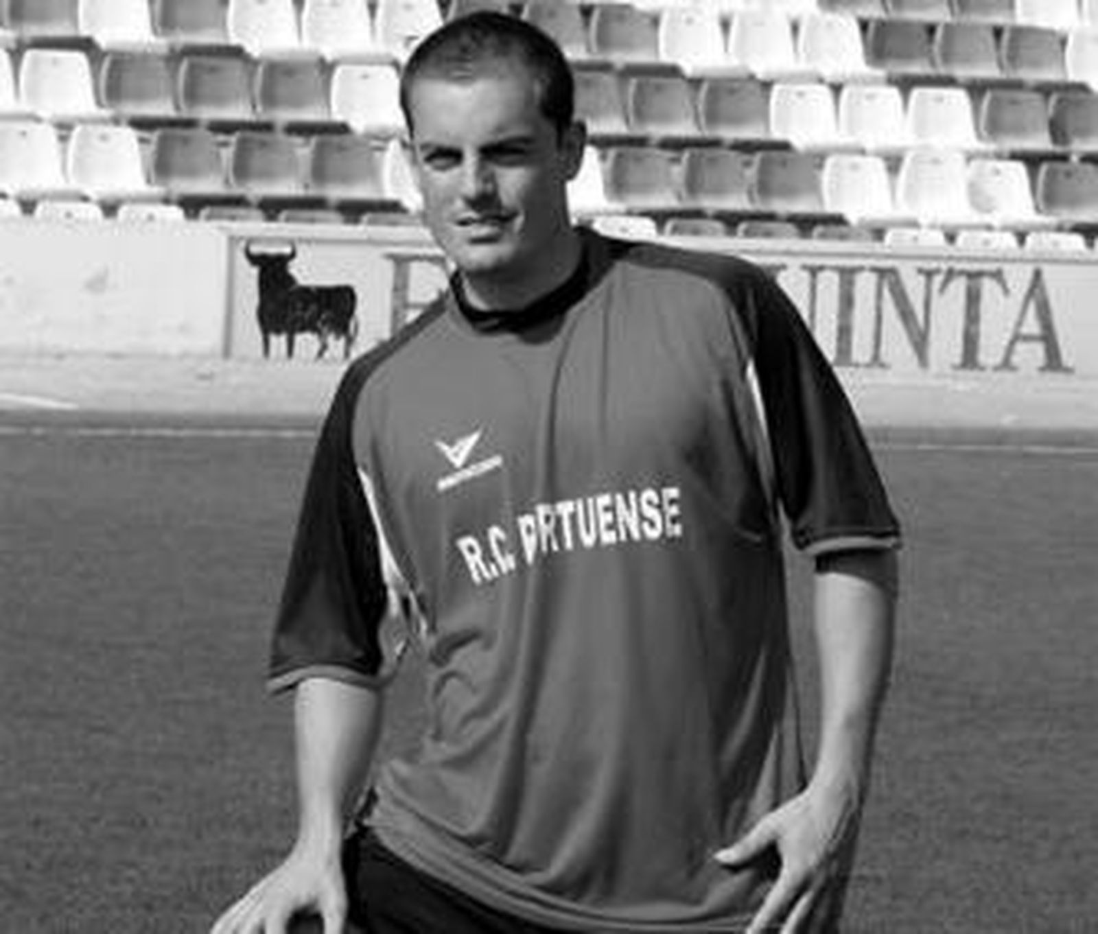 Nacho Garrido, en un entrenamiento del Racing.