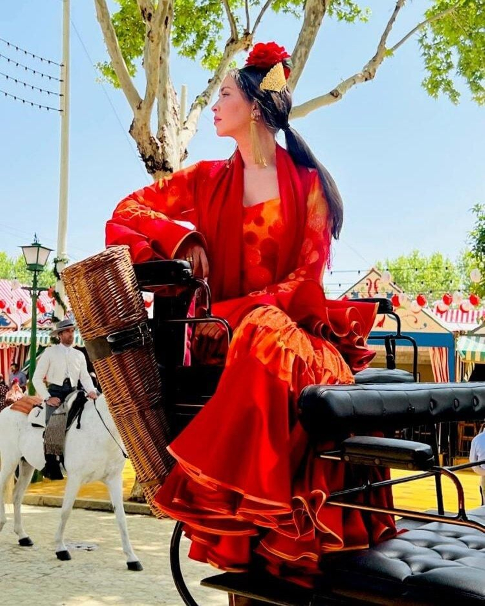 Los diseños de Ángeles Verano lucen en la Feria de Sevilla