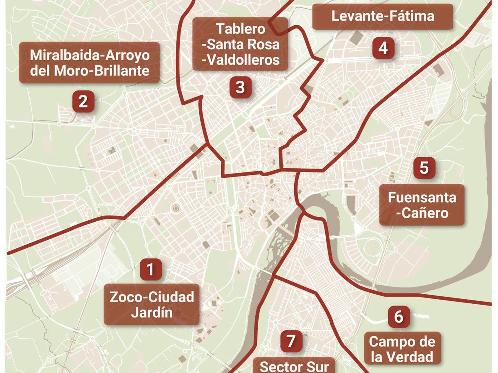Zonas de escolarización del curso 2026-2027.