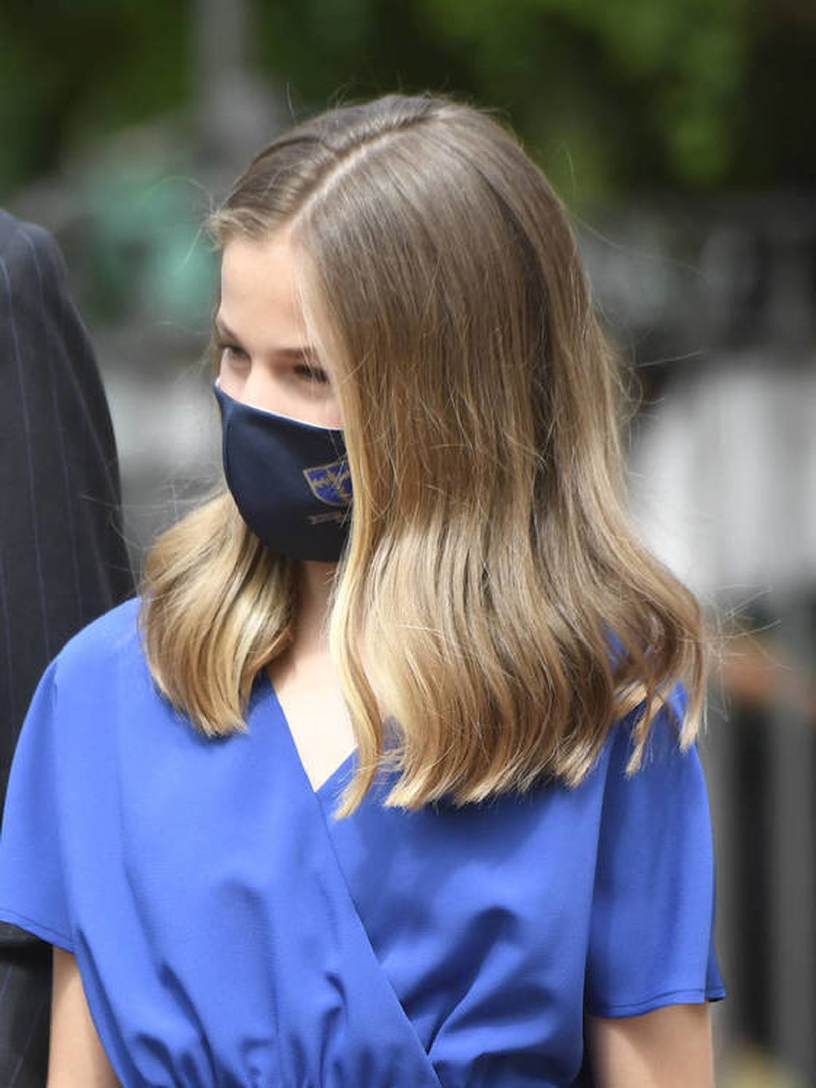 Detalle del peinado y el sutil maquillaje de Doña Leonor el día de su confirmación.