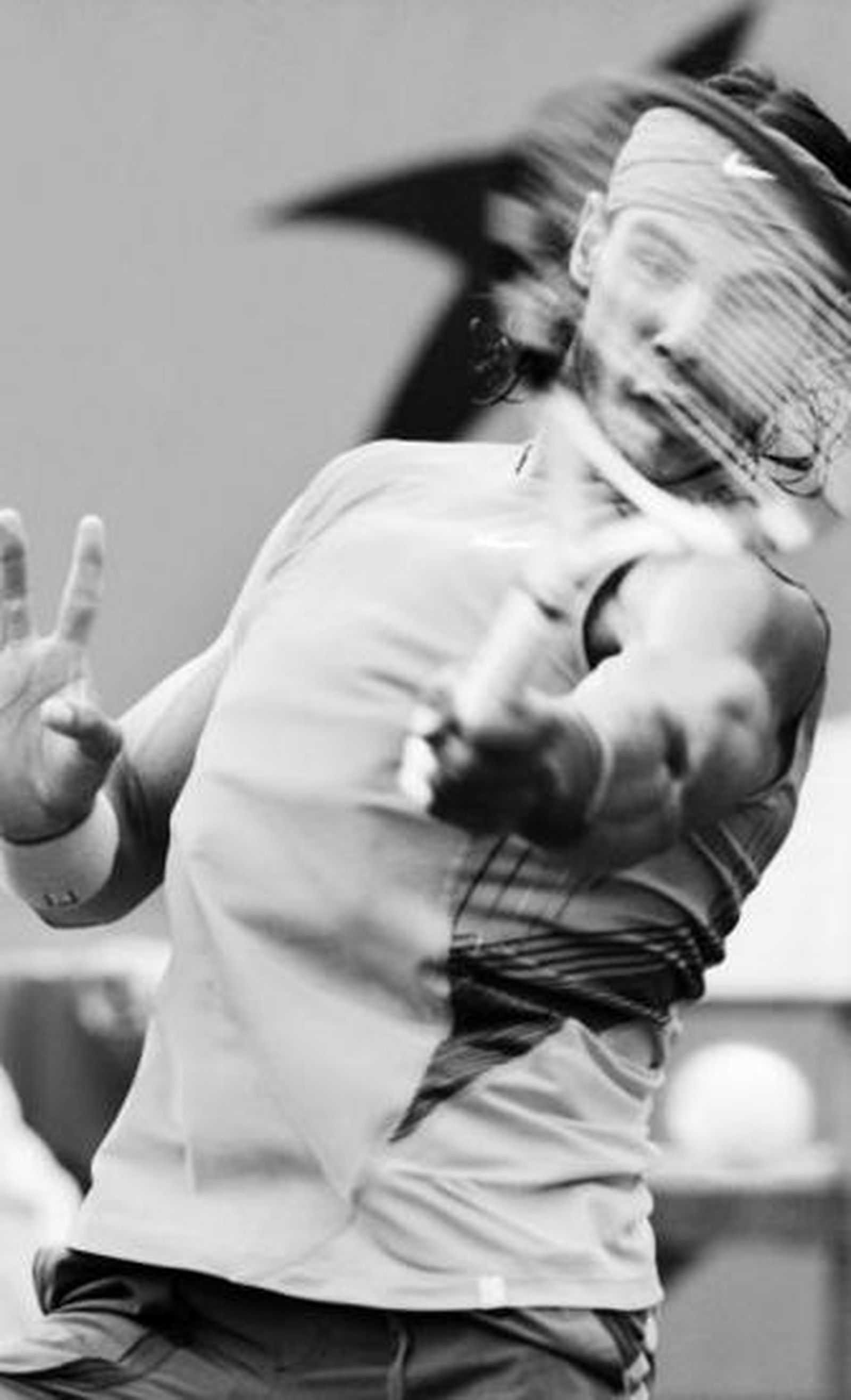 Nadal ejecuta un golpe ante Verdasco.