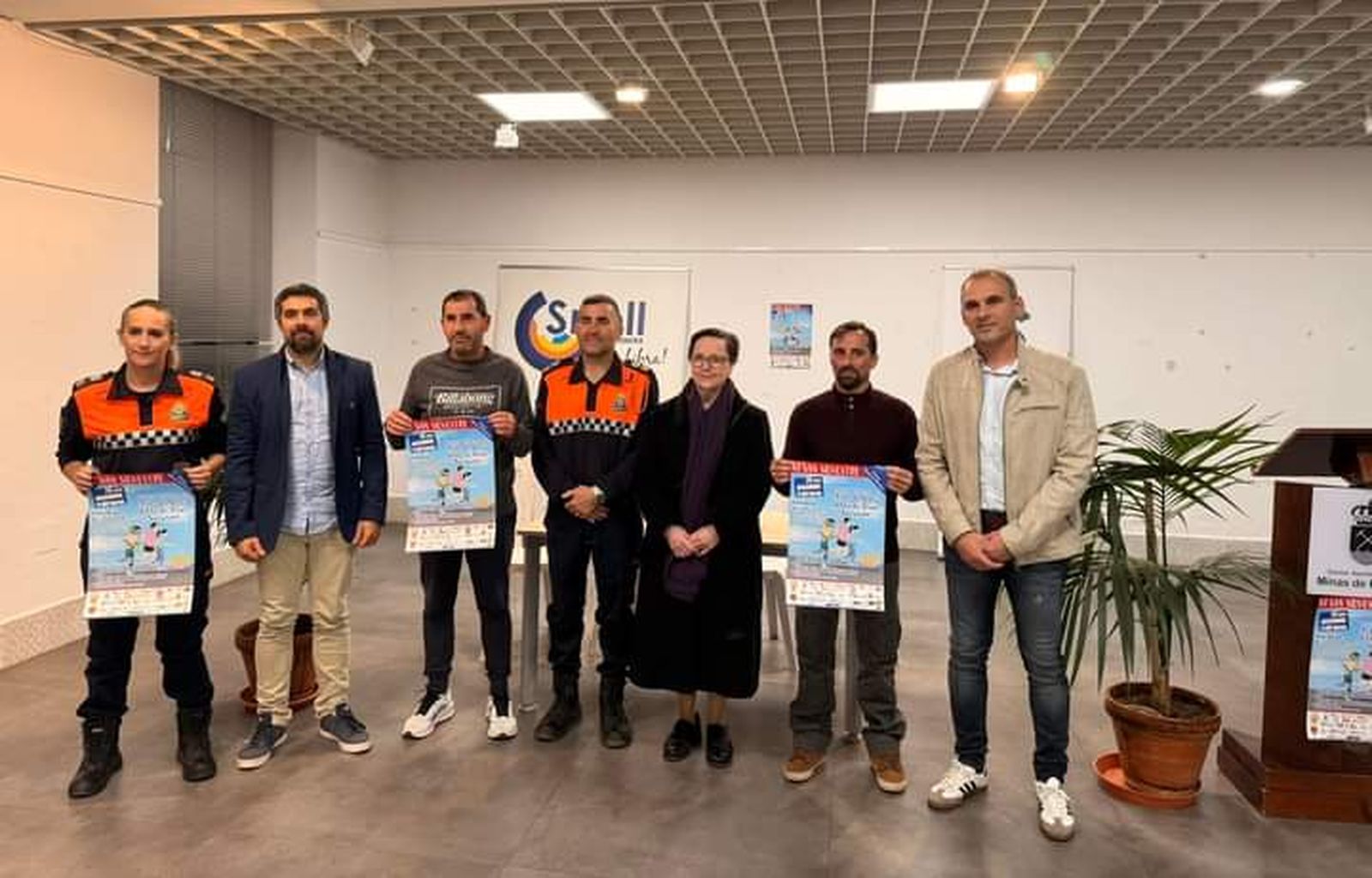 Presentación de la San Silvestre en la Sala de Exposiciones del Ayuntamiento de Minas de Riotinto.