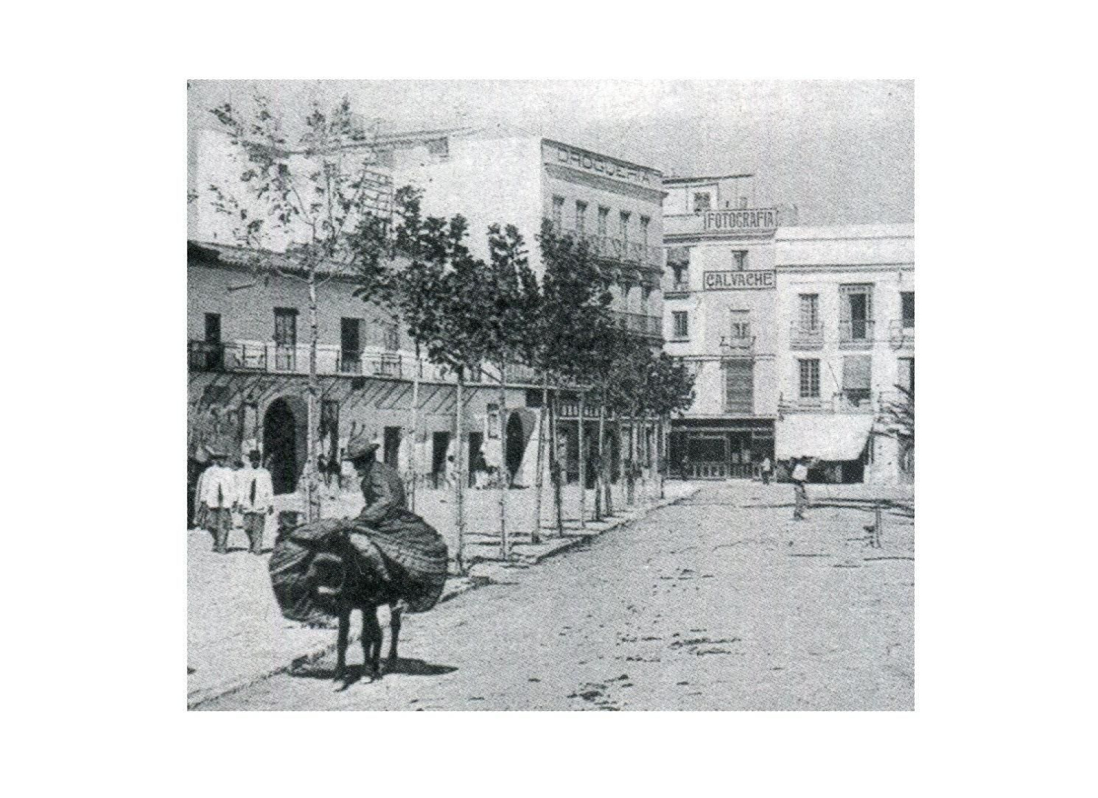 Estudio fotográfico de los Calvache en la Plaza del Arenal. Estudio fotográfico de los Calvache en la Plaza del Arenal.