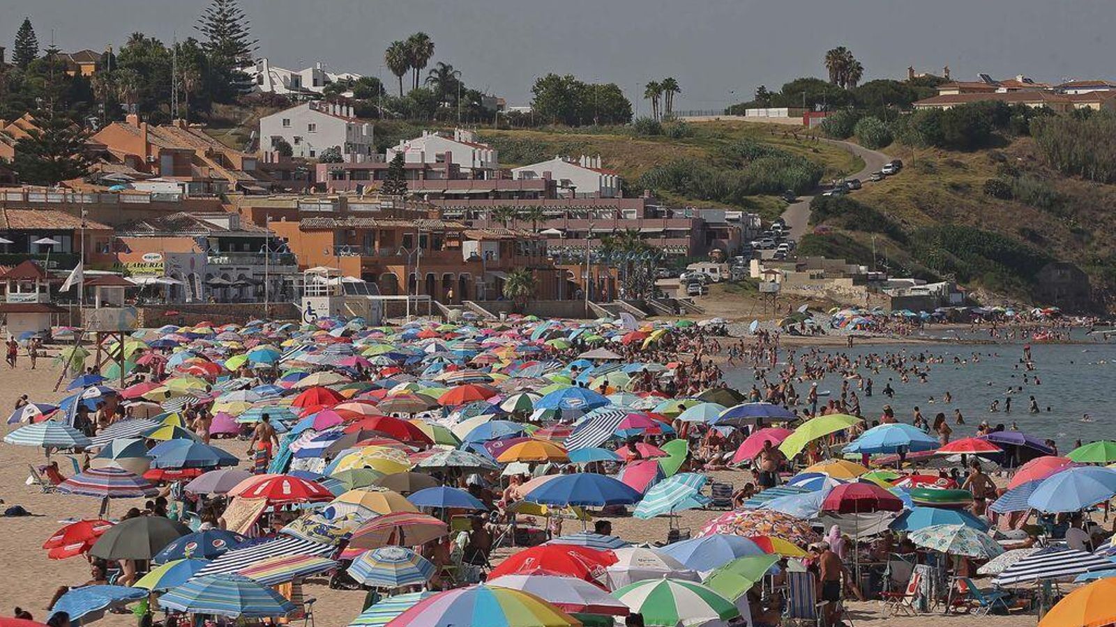 La playa de Getares, el pasado domingo.