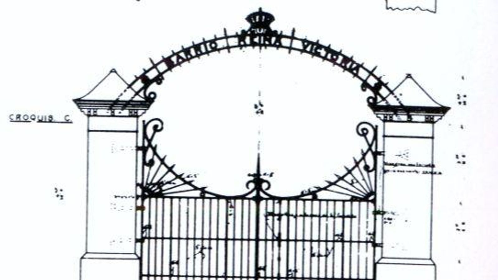 Anteproyecto del arco del Barrio Obrero que firma Morgan.