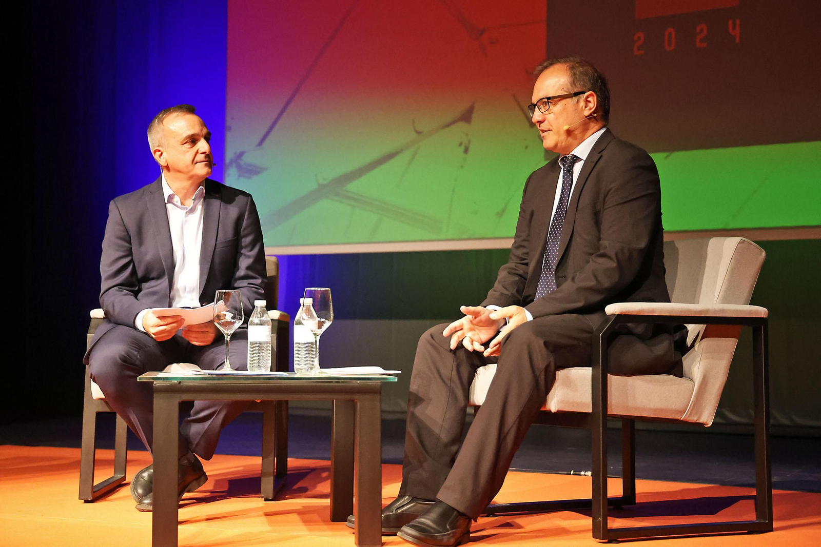 Imágenes de la presentación de la memoria anual de la Asociación de Industrias Químicas, Básicas y Energéticas de Huelva (Aiqbe)