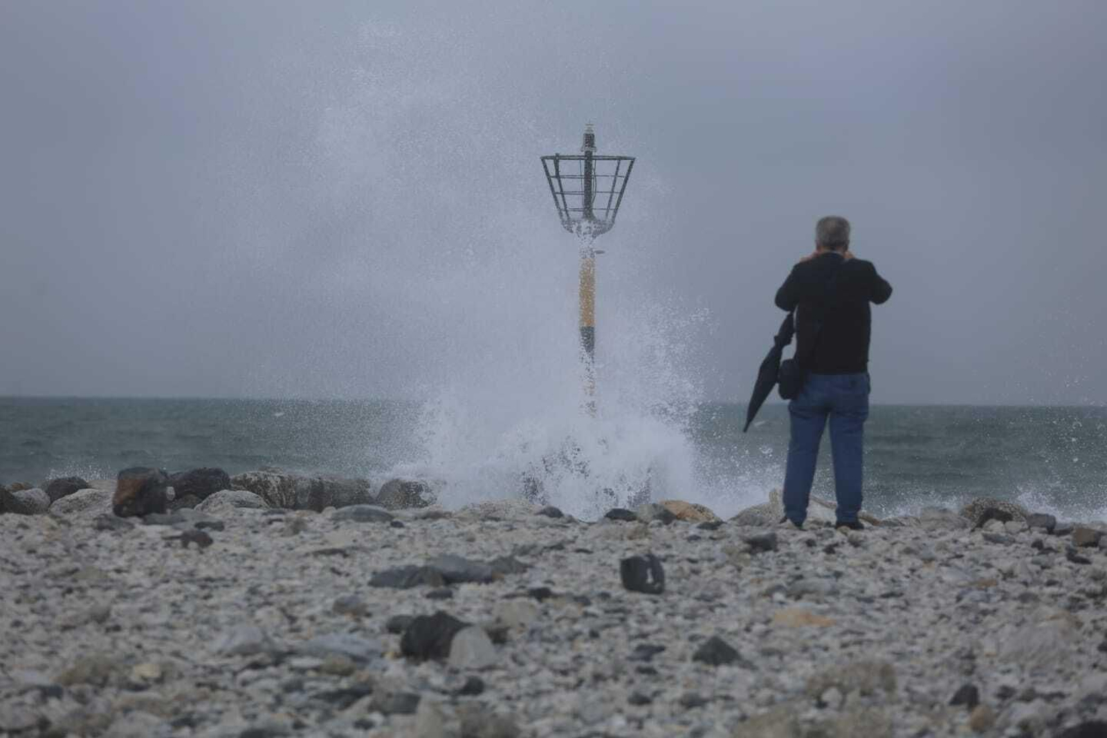 El temporal de lluvia y viento en Málaga