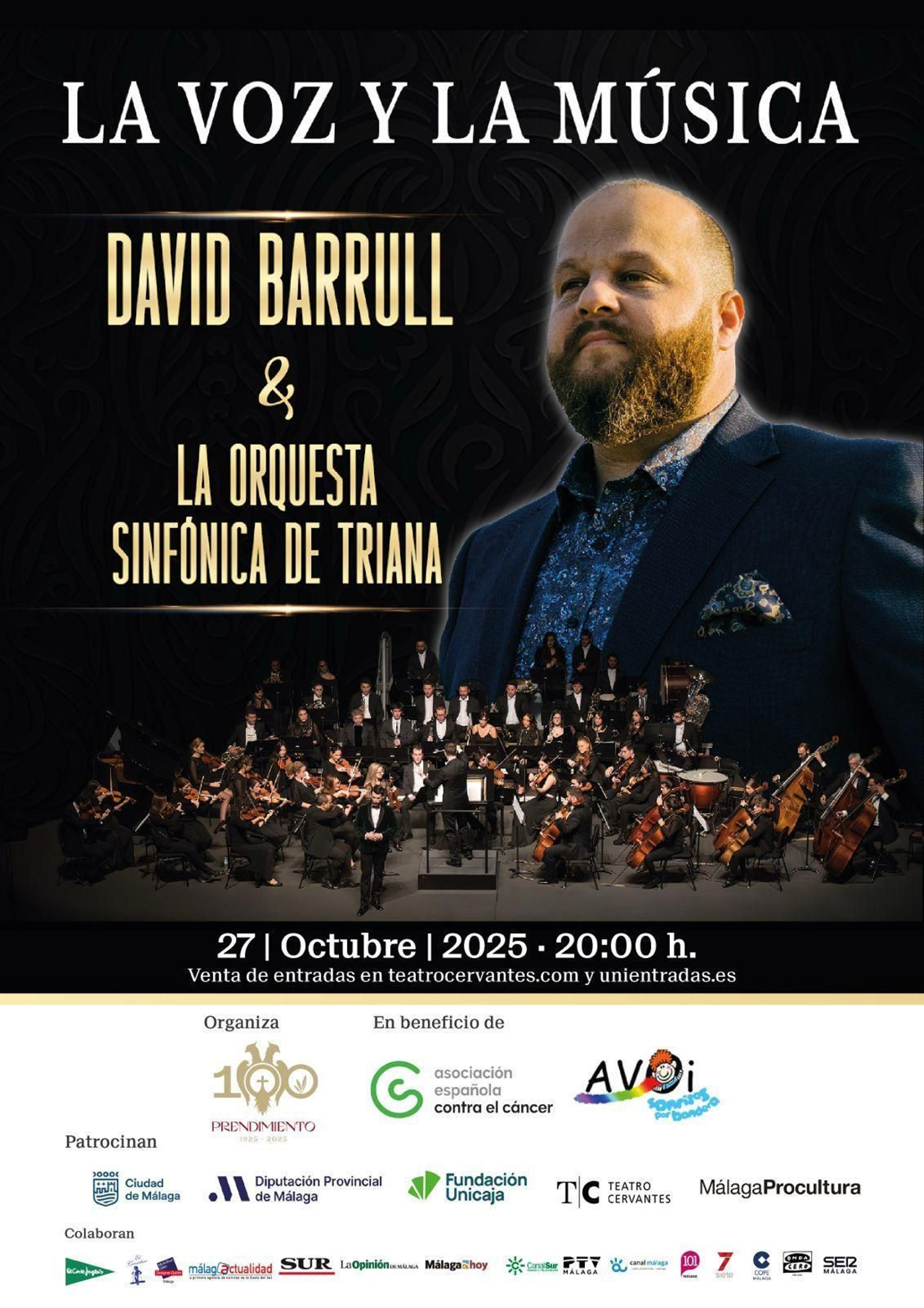 Cartel del espectáculo 'La voz y la música'. Cartel del espectáculo 'La voz y la música'.