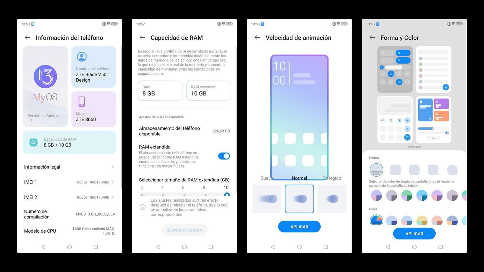 El smartphone ZTE Blade V50 Design