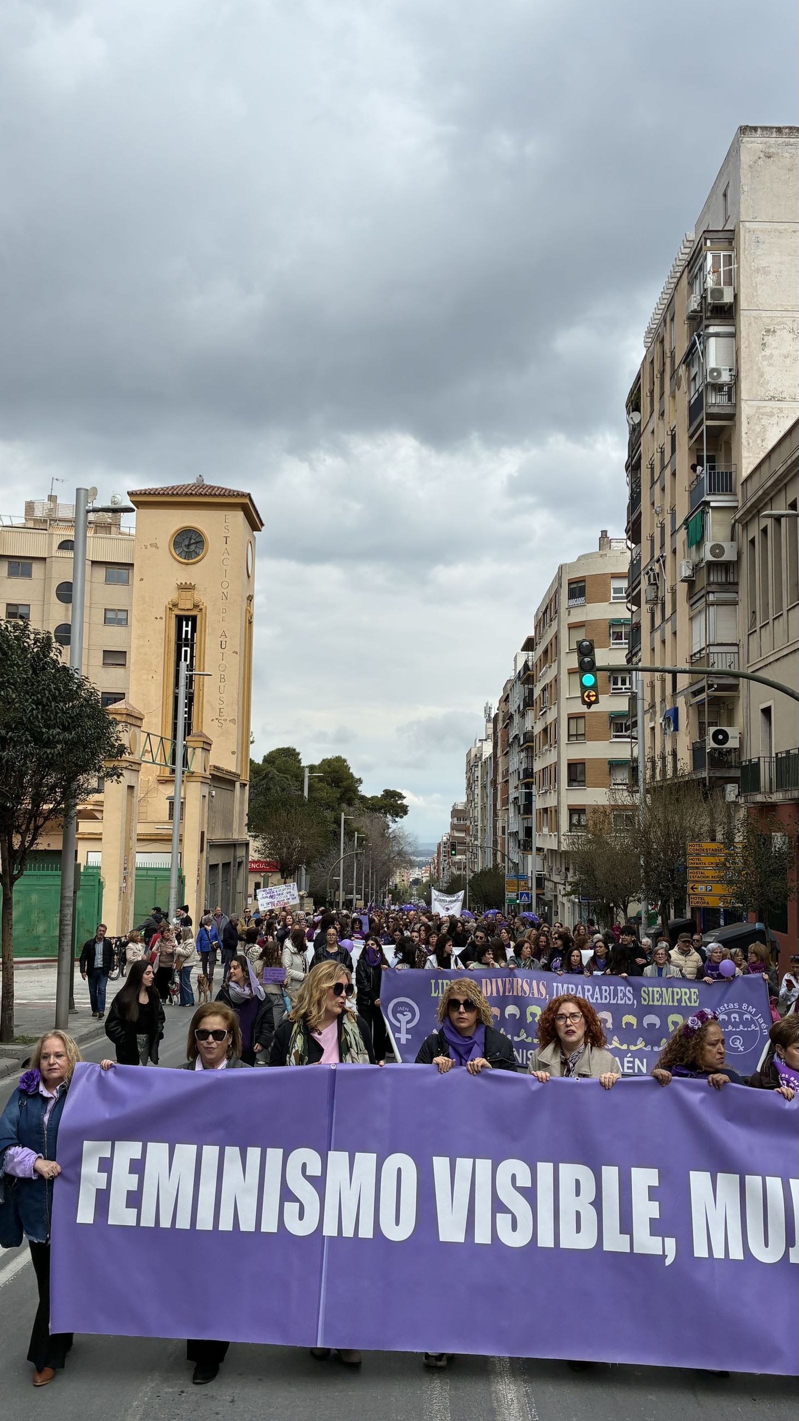 Manifestación del Día de la Mujer en Jaén.