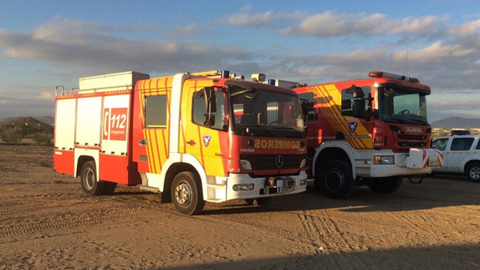 Vehículos de Bomberos del 112.