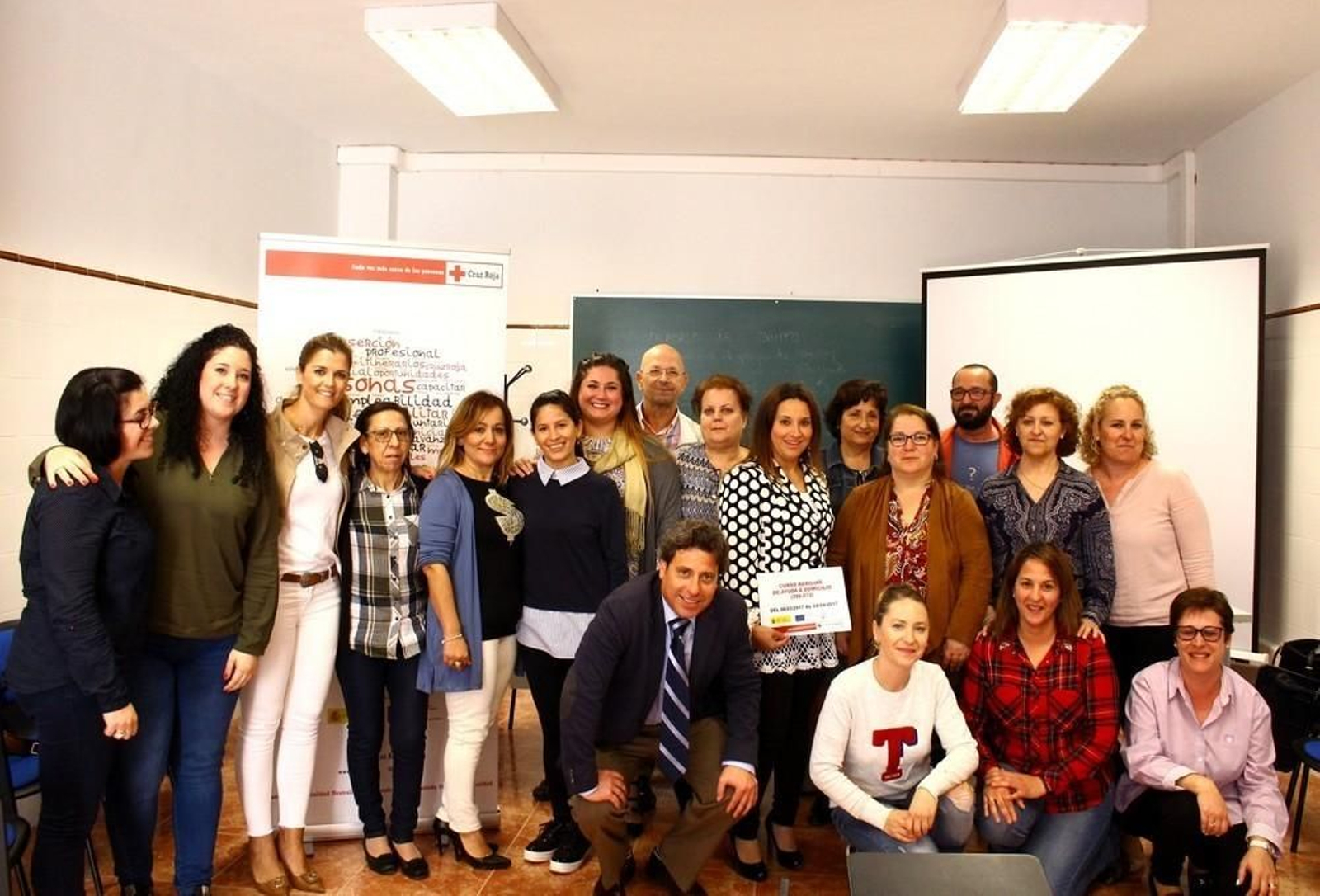 Participantes en el curso de ayuda a domicilio de Cruz Roja.