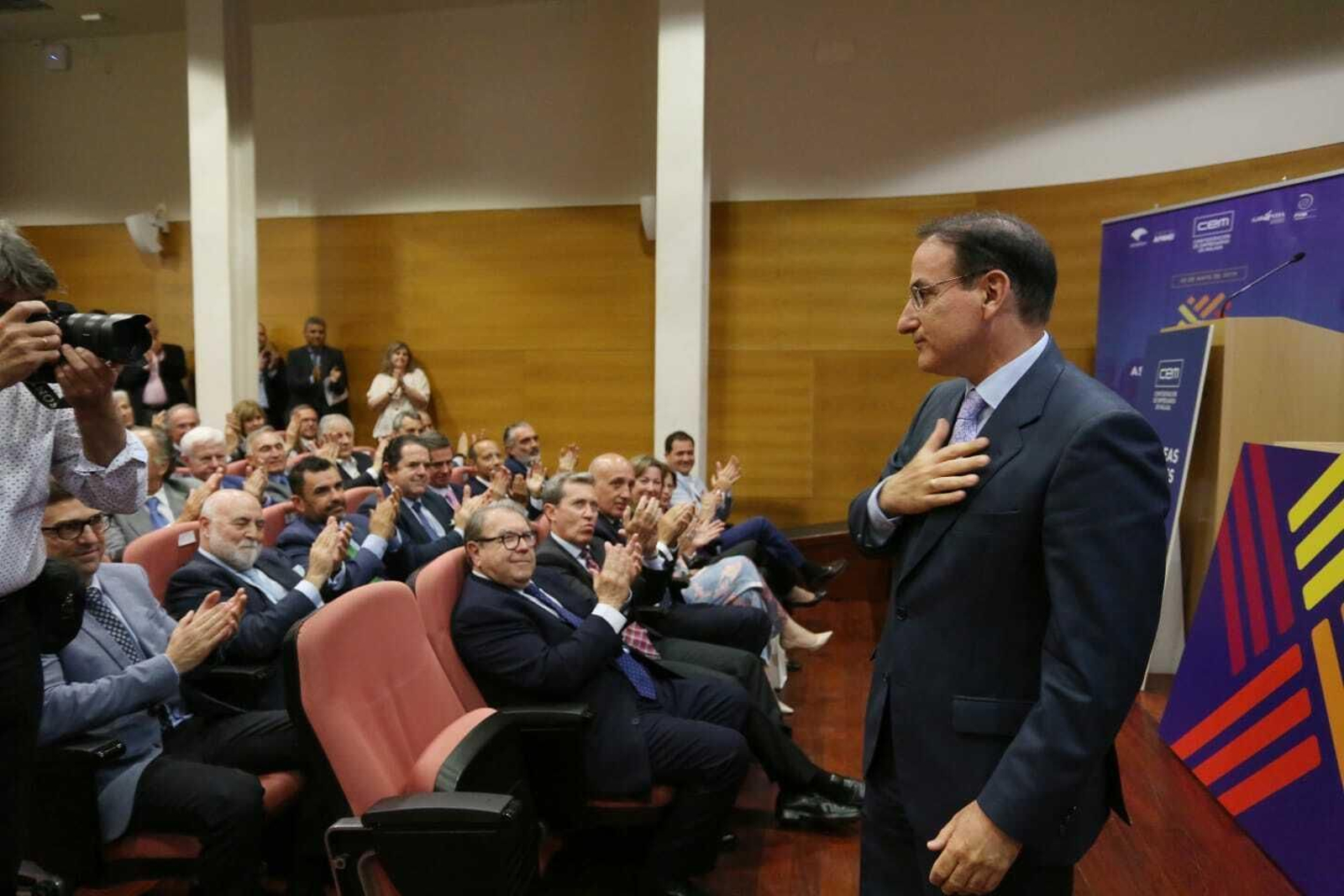 Javier González de Lara, esta mañana en la asamblea general electoral.
