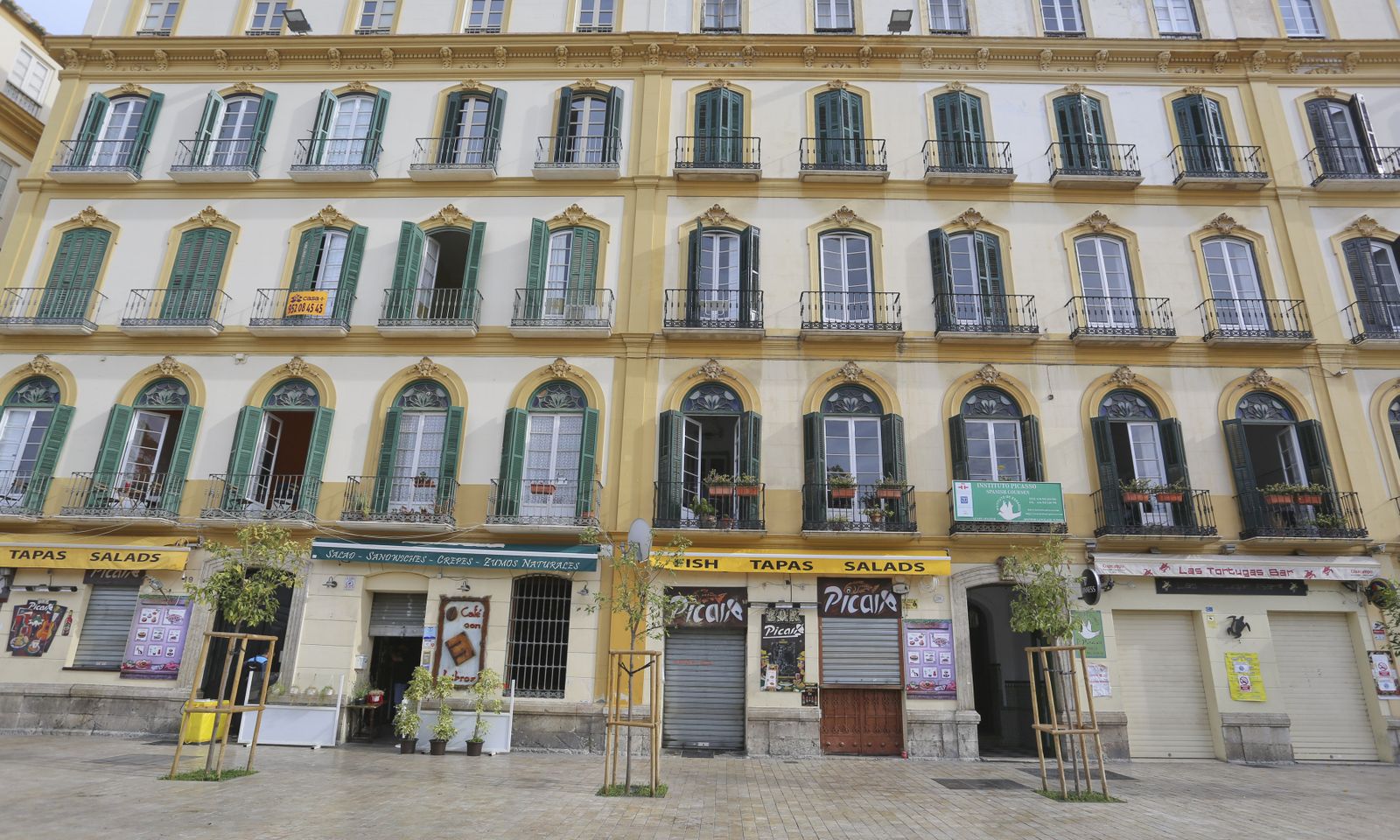 Málaga capital vive el primer día de su nuevo cierre