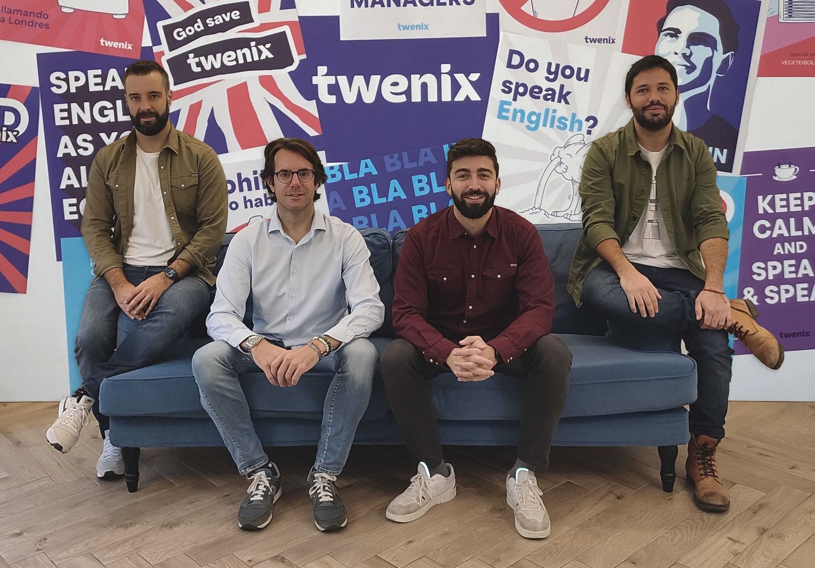 José Antonio Ruiz, Miguel Sanz, Daniel Delgado y Jorge Moreno, capitanes de Twenix.