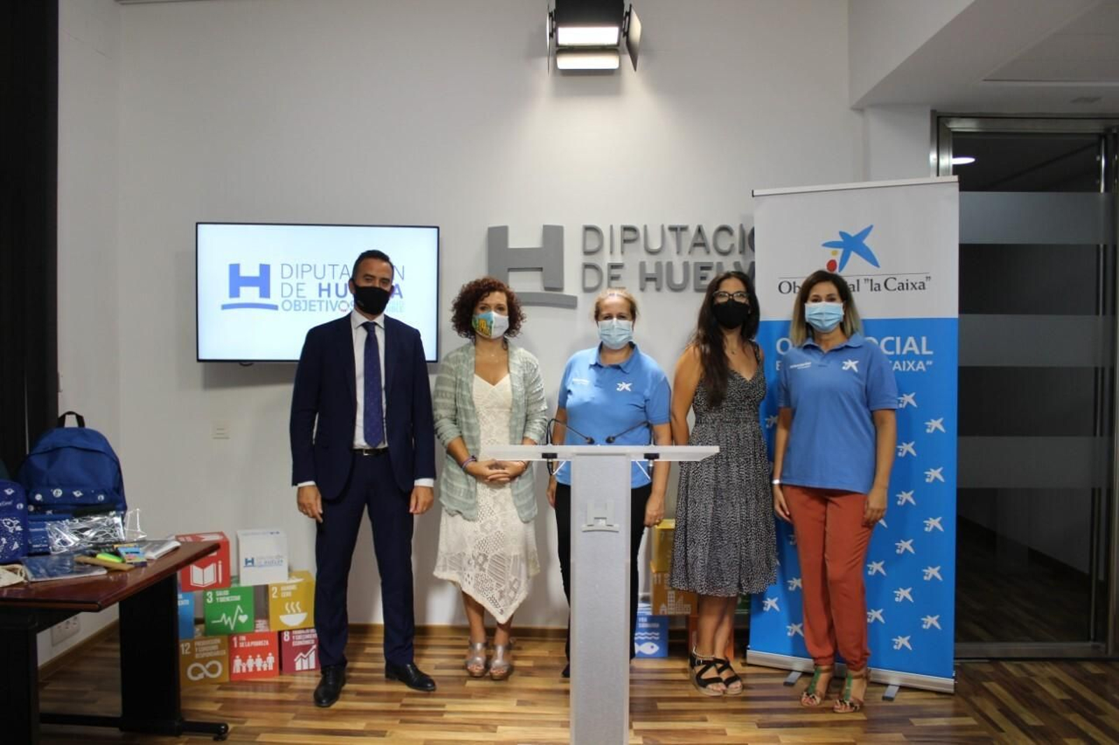 Un momento de la rueda de prensa llevada a cabo en la Diputación Provincial.