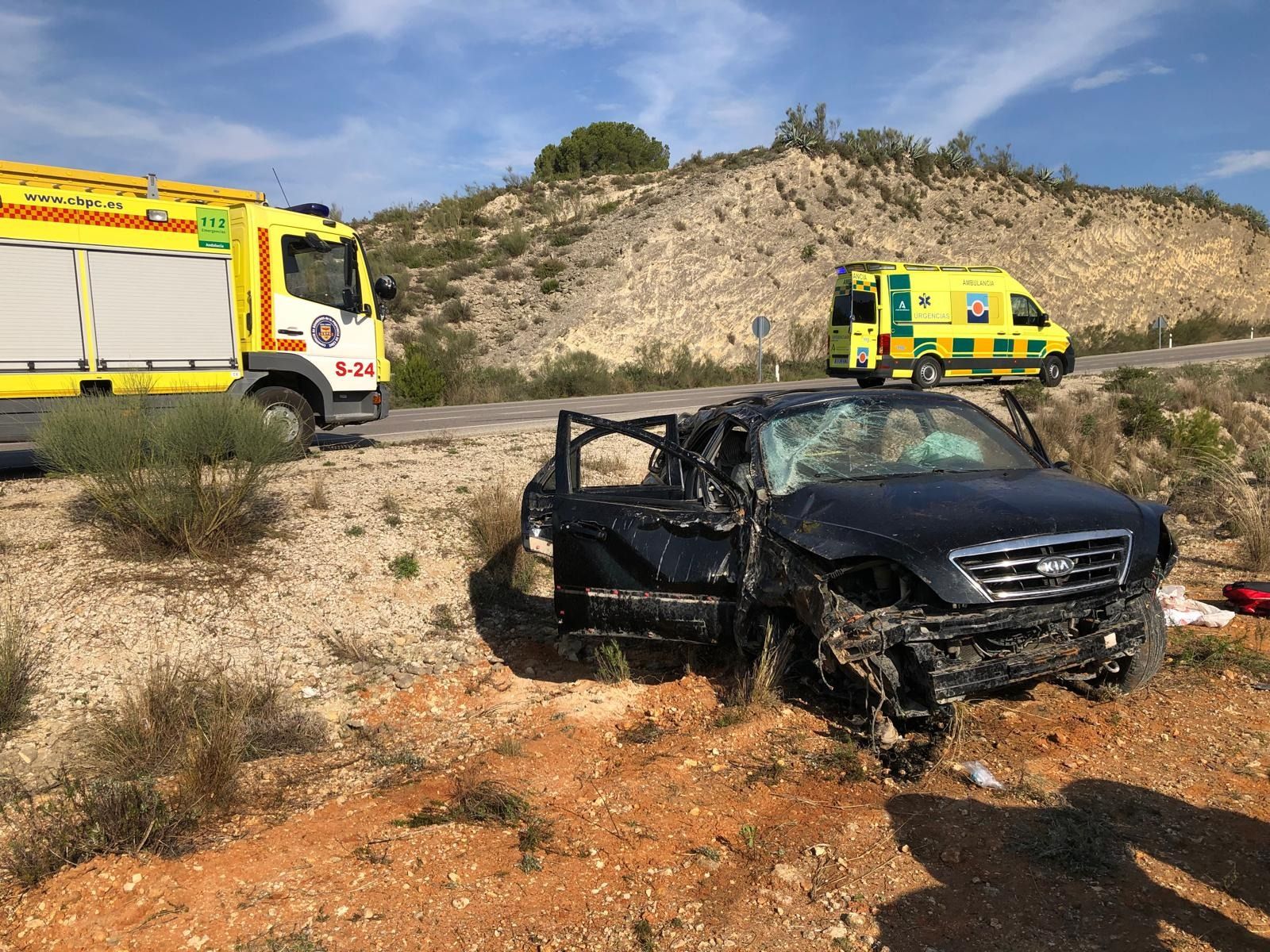 El vehículo accidentado.
