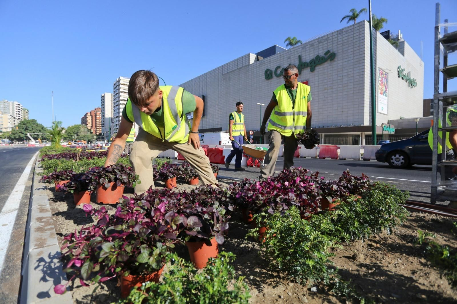 Fotos de los trabajos del Metro de Málaga para liberar la Avenida de Andalucía