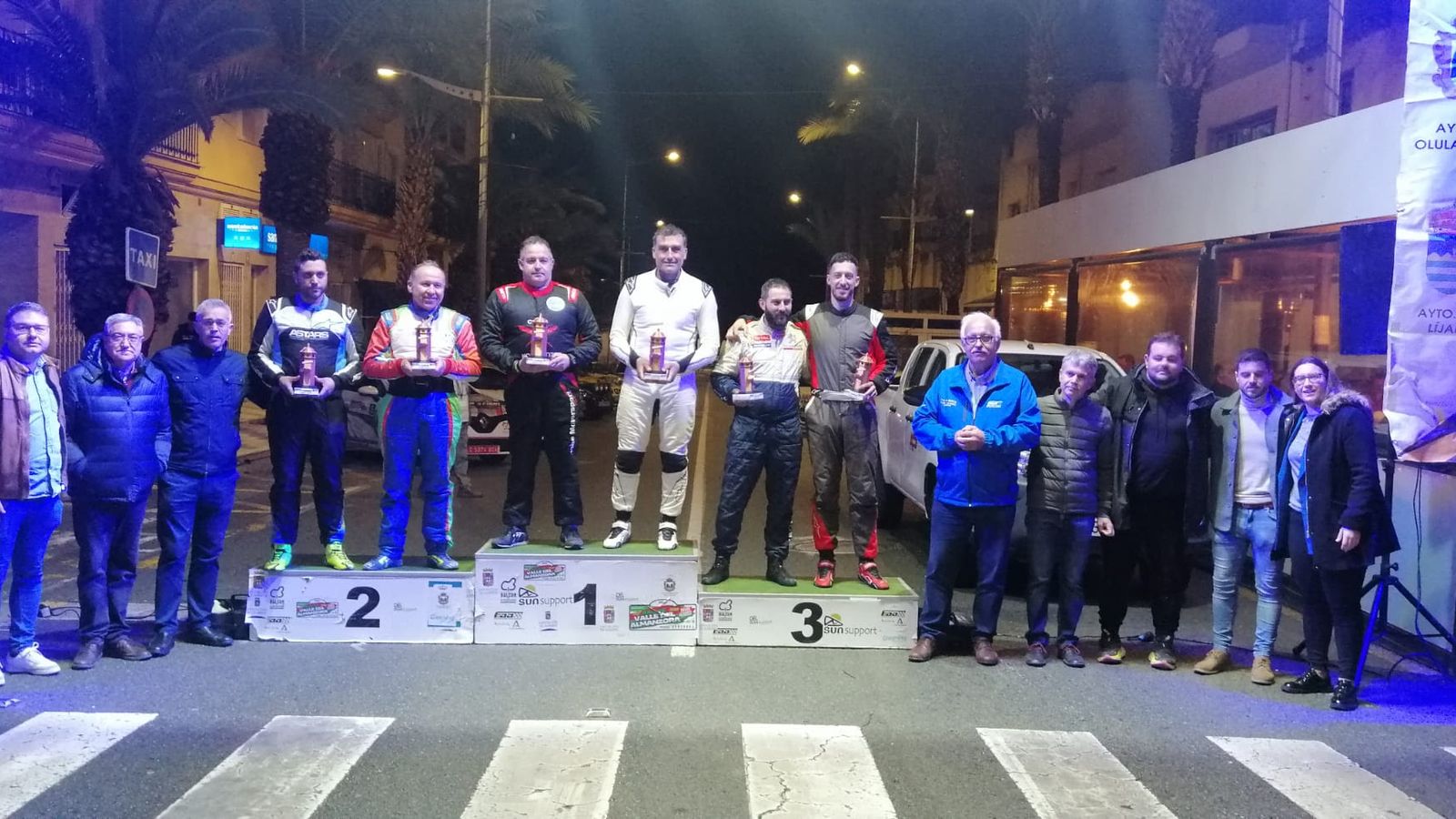 Podio del Rallye del Valle del Almanzora-Sierra Filabres celebrado durante el pasado fin de semana.